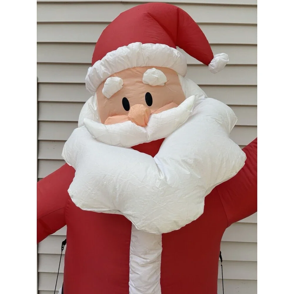Gemmy 7 Ft Airblown Inflatable Giant Santa with Golden Bell Indoor/Outdoor 2022